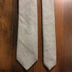 J. Crew Grey Cotton Tie Gray 2.5” width